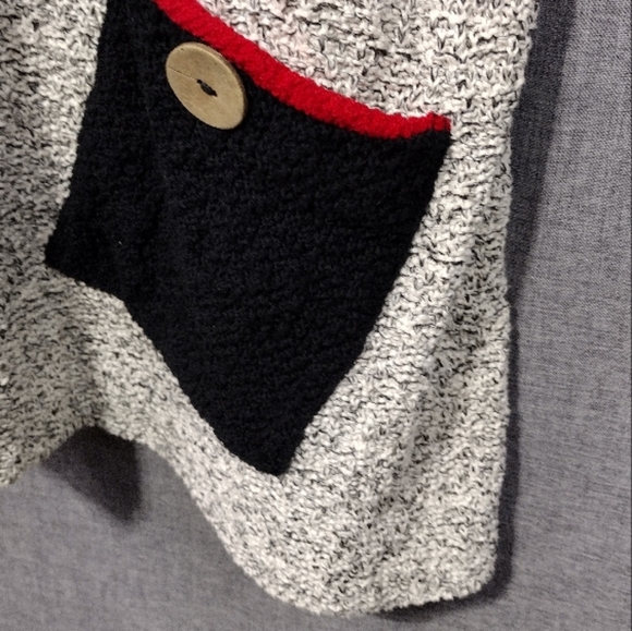 Relisted Soft Surroundings TurtuleNeck Sweater Womens XL Cream Red Boho Retro - Picture 4 of 9